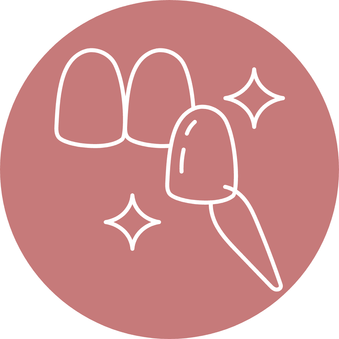 Ilustração do serviço Facetas em resina